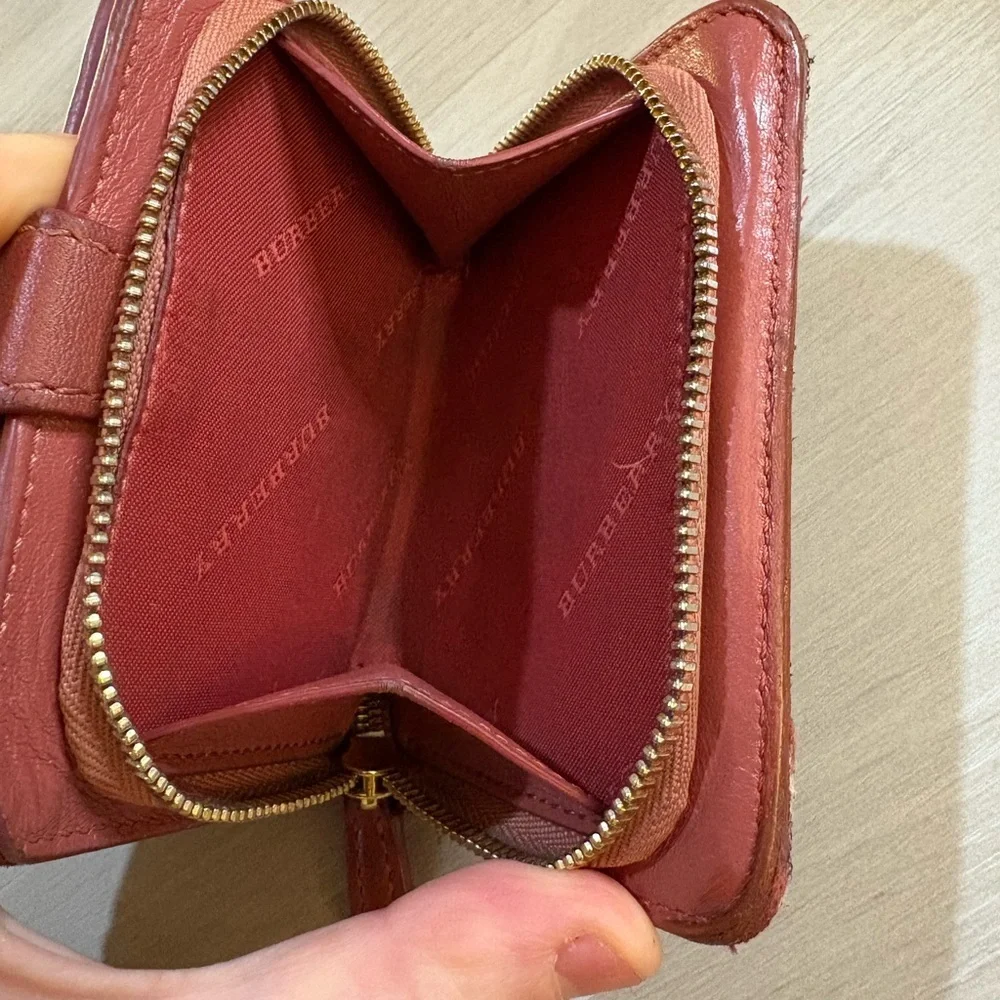 Burberry‎ Red Leather compact wallet 4